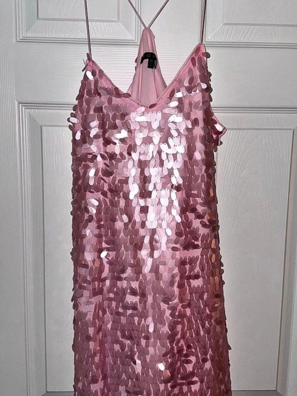 FORE Pink Sequin Maxi Dress Size Medium Like New